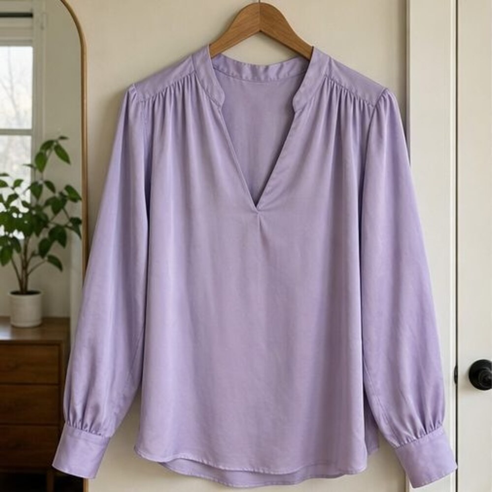 Gray Puff Sleeve Top